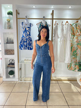 Load image into Gallery viewer, Front Zipper Denim Jumpsuit
