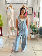 Load image into Gallery viewer, Light stripe acid denim overall
