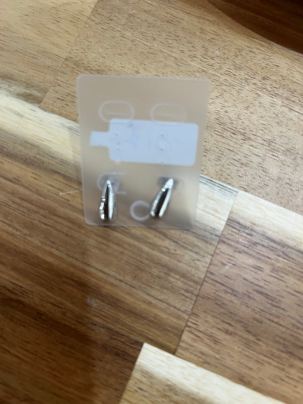 Silver small drops earrings