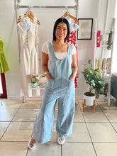 Load image into Gallery viewer, Light stripe acid denim overall
