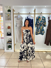 Load image into Gallery viewer, Ivory Black Tube Jumpsuit
