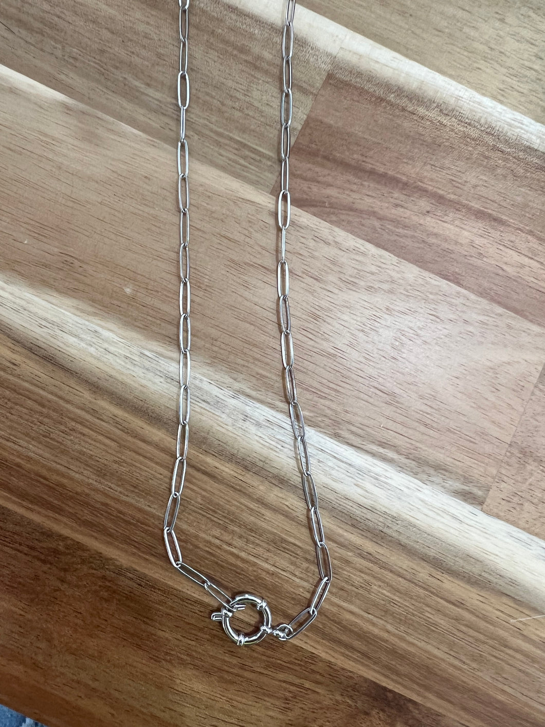 Silver link necklace