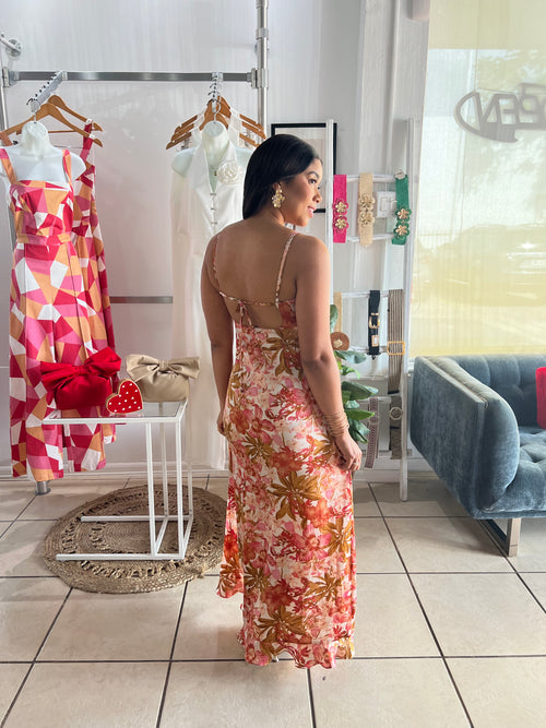Blooming Dahlia Maxi Dress