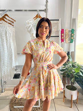 Load image into Gallery viewer, Pink multi bubble sleeves dress
