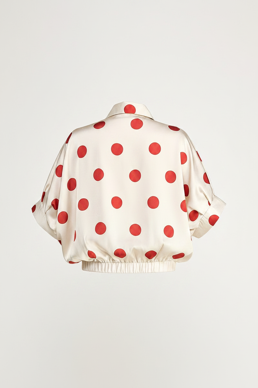 Cream Polka Dots - Ghost Mannequin Espalda