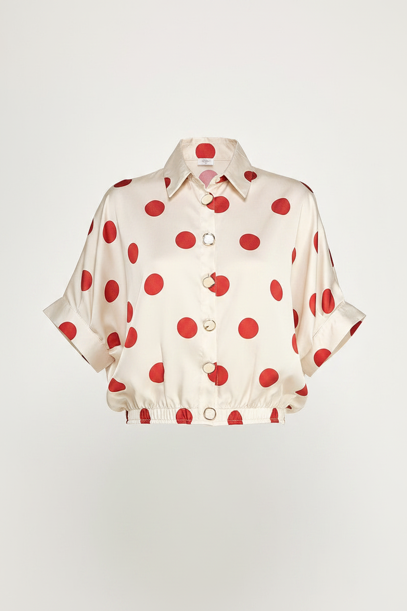 Cream Polka Dots - Ghost Mannequin Frente